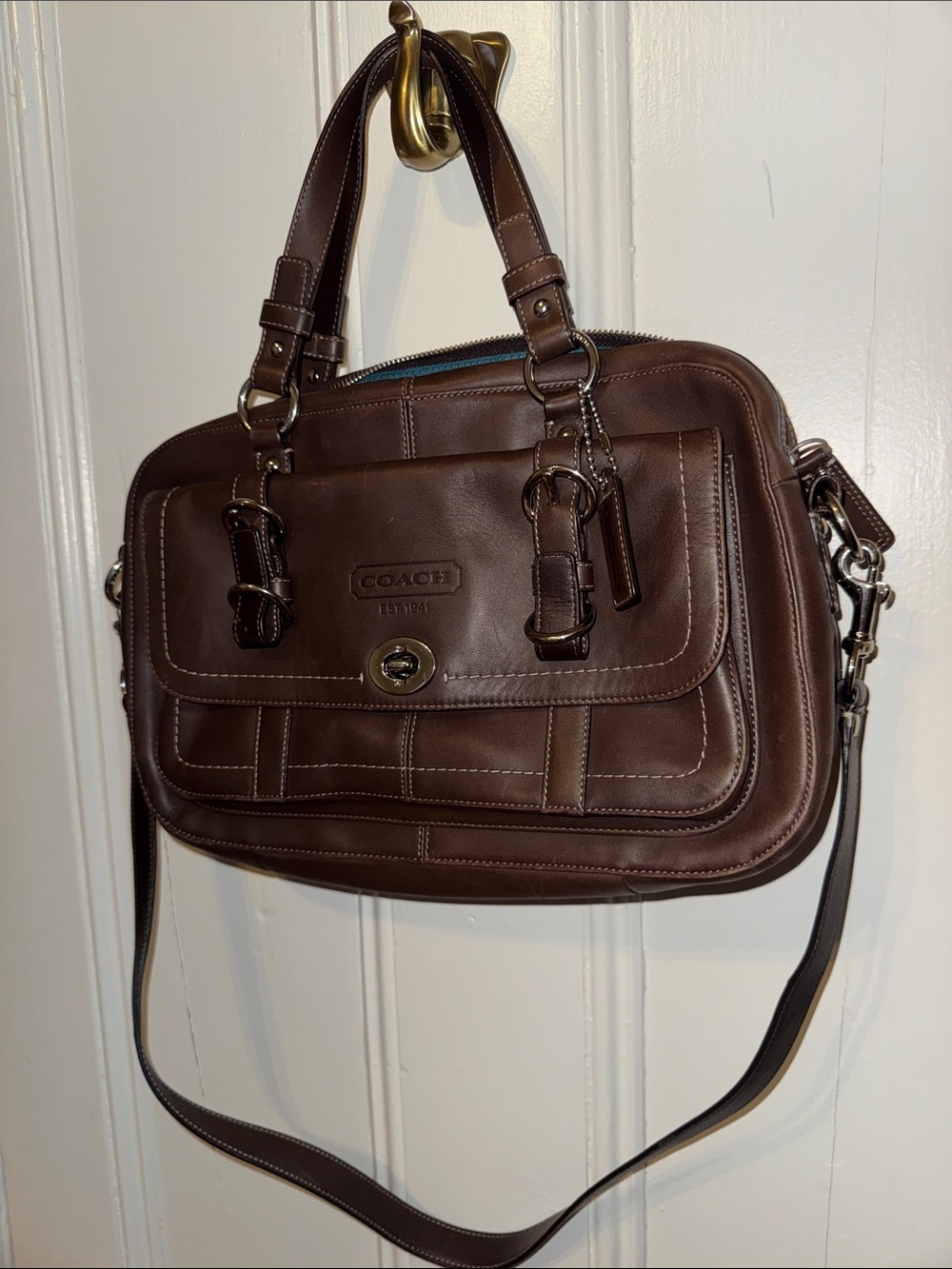 Vintage! Coach “Chelsea” Brown Leather Messenger Satchel in EUC! A gem!